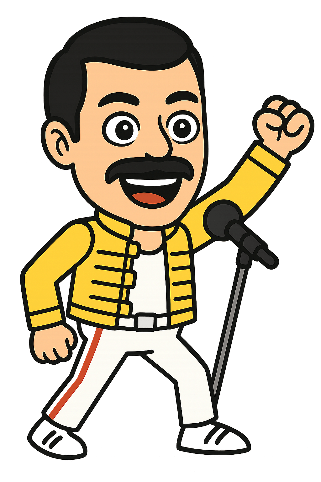 Cartoon of Freddie Mercury