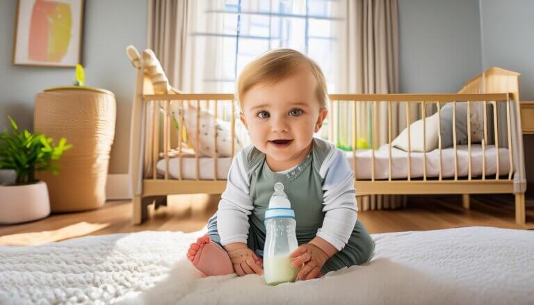 Happy Baby in nursery