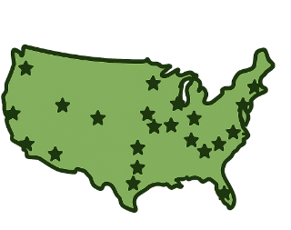 Map of US baseball stadiums