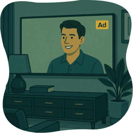 An ad on a streaming TV service